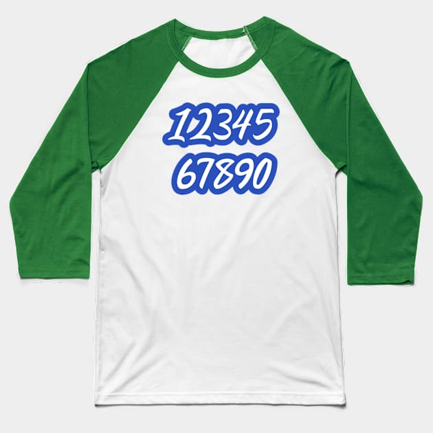 1234567890 Baseball T-Shirt by coralwire